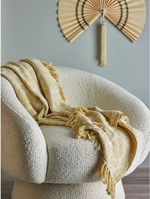 Coperta gialla in misto cotone 130x155 cm Pratello – Bloomingville