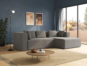 Nettuno divano angolare componibile in morbido tessuto bouclè T07 blu