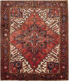 Heriz Tappeto persiano 280x240 Rosso (Iran) Annodato A Mano