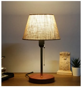 Lampada da tavolo beige con paralume in tessuto (altezza totale 14 cm) Mardin – Opviq lights