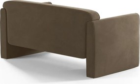 Divano grigio tortora con rivestimento in velluto 140 cm Abby – Micadoni