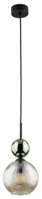 SOPHIA lampada a sospensione con cavo 1xE14/10W/230V nero/verde/beige fumé