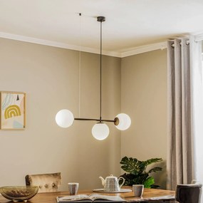 TK Lighting Lampada a sospensione Celeste con vetri sferici, 3 luci
