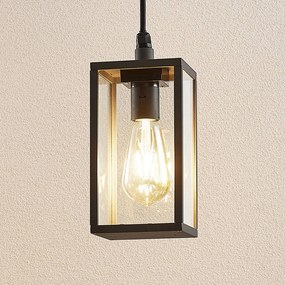 Lindby lampada a sospensione da esterno Filimon, antracite, 22 cm, IP44, E27 Filimon Lindby, dimmerabile, Nero, Alluminio, Moderno