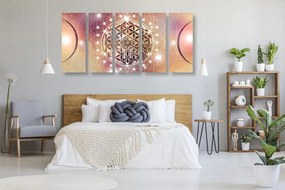 Quadri 5 pezzi – Mandala affascinante