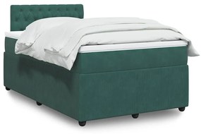 Giroletto A Molle Con Materasso Verde Scuro 120x190 Cm Velluto /