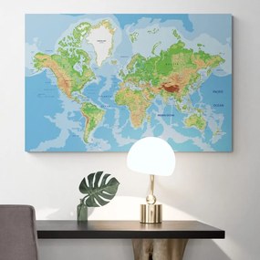 Stampa su tela – Mappa del mondo classica