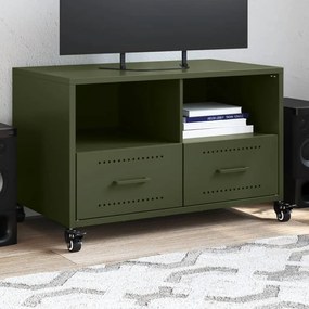 Mobile Tv Verde Oliva 68x39x43,5 Cm İn Acciaio /