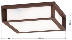 Orion - Lampada da esterno HENRY 2xE27/15W/230V 26x26 cm IP44 marrone
