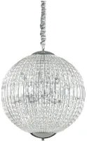 Lampadario sfera a sospensione 8 luci cromo D 50 x H 50 cm