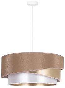 Duolla - Lampadario a sospensione con filo KOBO 1xE27/15W/230V diametro 45 cm beige/oro/bianco