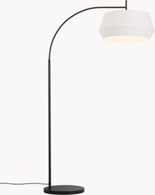 Lampada ad arco grande in tessuto plissettato Dicte
