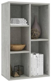 Libreria/Credenza Grigio Cemento 50x25x80 cm Legno Multistrato