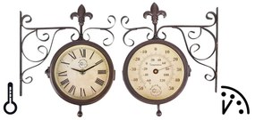 Orologio da parete per esterni con termometro Rustico - Esschert Design
