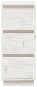 Credenze bianche 2 pz 32x34x75 cm in legno massello di pino
