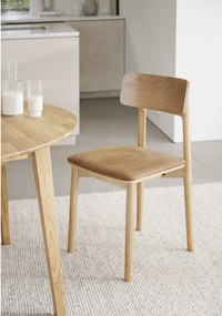 Sedie da pranzo in similpelle in colore marrone cognac-naturale in set di 2 pezzi Wolcott - Rowico