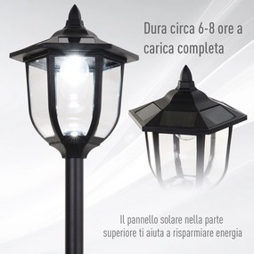 Lampione da Giardino LED a Energia Solare H177 cm  Vincent...