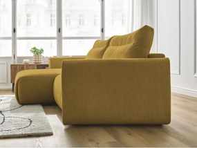 Divano angolare in giallo ocra Aden – Bobochic Paris