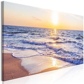 Quadro Calm Waves (1 Part) Narrow Brown  Colore Arancione, Dimensioni e Misure 120x40