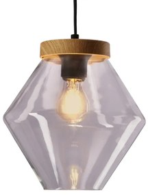 Lampada a sospensione con cavo BRELS 1xE27/40W/230V trasparente