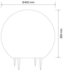 Lampada da esterno ARGENTO 1xE27/15W/230V diametro 40 cm IP65 bianco