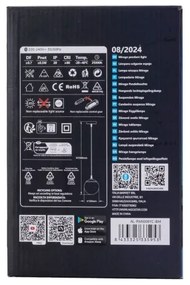 Aigostar - LED RGBW Lampadario dimmerabile a sospensione con filo MESH LED/8W/230V + +TC