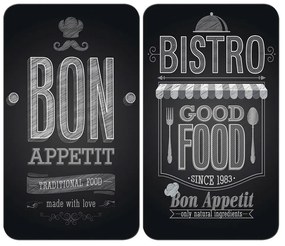 Set di 2 copri stufe in vetro, 52 x 30 cm Bon Appetit - Wenko