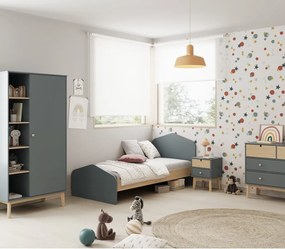 Comodino per bambini verde polveroso Estefania – Marckeric