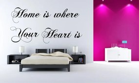 Adesivo murale HOME IS WHERE YOUR HEART IS 80 x 160 cm