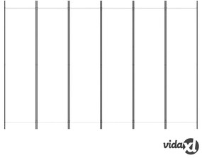 vidaXL Divisorio a 6 Pannelli Bianco 300x200 cm Tessuto