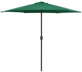 Ombrellone da Esterni con Palo in Alluminio 270x246 cm Verde