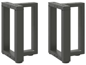 Gambe Tavolino Caffè A T 2 Pz Antracite 28x25x(42-43)cm Acciaio /