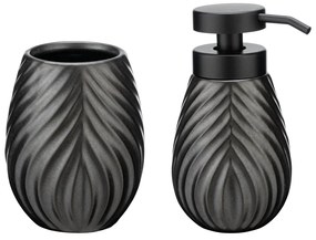 Set di accessori da bagno in ceramica antracite Idro - Wenko