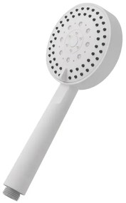 Doccino tondo 25,5cm bianco opaco multigetto a getti concentrici in ABS anticalcare Hidra