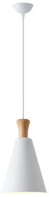 Lampadario a sospensione con filo 1xE27/15W/230V bianco diametro 20 cm