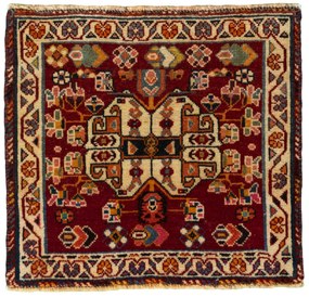 Shiraz Tappeto persiano 50x60 Rosso (Iran) Annodato A Mano