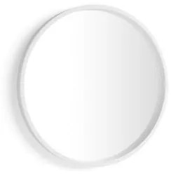 Specchio rotondo Olivia, diametro 64, Bianco Frassino