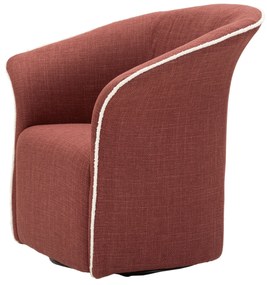 Poltrona Girevole Siena Bordeaux CM 83,5X66X80 Elegante