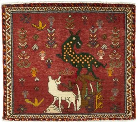 Shiraz Tappeto persiano 60x70 Rosso (Iran) Annodato A Mano