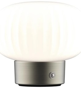 Lampada da tavolo LED dimmerabile con funzione Touch LATTE LED/1,8W/5V USB 2000 mAh cromo/bianco