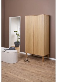 Armadio effetto rovere in colore naturale 100x200x55 cm Langley - Actona