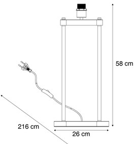 Lampada da tavolo moderna nera - Thijmen