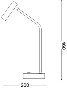 Ideal Lux - Lampada da tavolo LED EASY LED/3,5W/230V CRI 90 nero