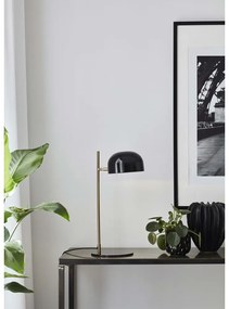 Lampada da tavolo nera con supporto in rame Pose - Markslöjd