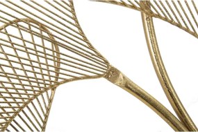 Pannello Decorativo In Ferro A Fiori Glam Leaf 79x5x68 Cm Oro