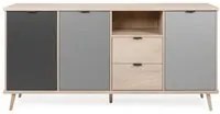 (3c)Credenza 3 ante con 2 cassetti cm 180 x 88 x 40 h (EPIK52) EFFEZ