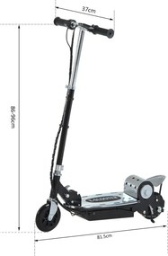 Monopattino Elettrico per Bambini 120W Pieghevole con Freno e Cavalletto Nero...