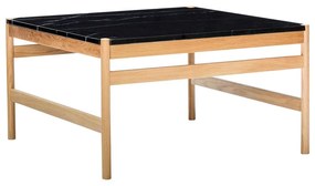 Tavolino con piano nero in marmo 80x80 cm Raw - Hübsch