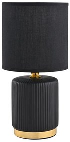 Zuma Line HS8720-BL - Lampada da tavolo 1xE14/40W/230V nero/oro