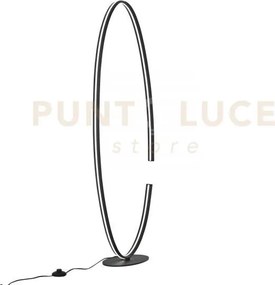 Piantana led clarke nera 25w 3650lm 4000k 42x4x133cm in alluminio